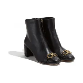 菲拉格慕/Salvatore Ferragamo Gancini绗缝短靴 01P800_714663