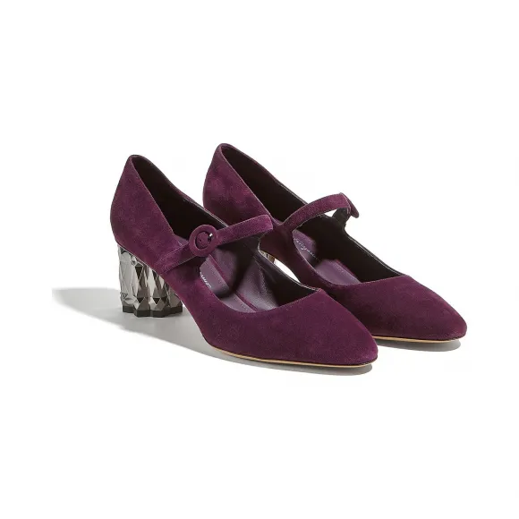 菲拉格慕/Salvatore Ferragamo 花朵造型鞋跟玛丽珍鞋 01Q032_715404