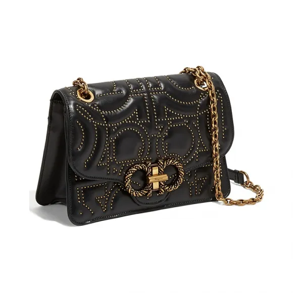 菲拉格慕/Salvatore Ferragamo Gancini绗缝正面翻盖包 21H819_716806