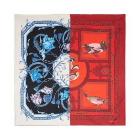 菲拉格慕/Salvatore Ferragamo 复古印花真丝方巾 317770_701750