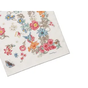 菲拉格慕/Salvatore Ferragamo 花卉及字母印花桑蚕丝围巾 328733_727071