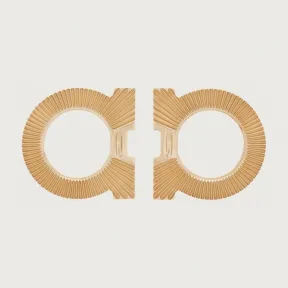 菲拉格慕/Salvatore Ferragamo 男士 米色 可替换GANCINI SWITCH扣饰 679967-750163