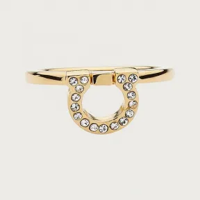 菲拉格慕/Salvatore Ferragamo Gancini 水晶戒指 - 52 号 - 珠宝和手表 760219-717121