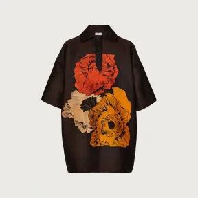 菲拉格慕/Salvatore Ferragamo 罂粟印花束腰外衣 - 成衣 111400-753662