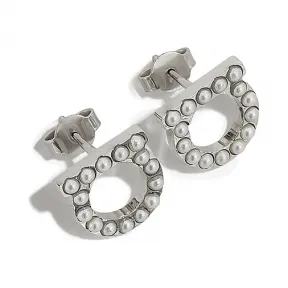 菲拉格慕/Salvatore Ferragamo Gancini珍珠耳饰 760125_696582