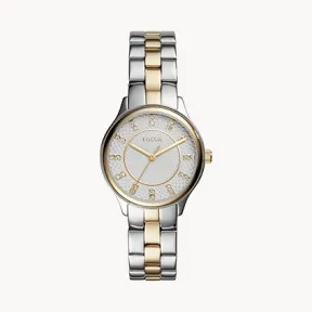化石/Fossil Modern Sophisticate Three-Hand Two-Tone Stainless Steel Watch BQ1574