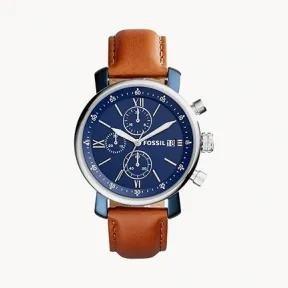 化石/Fossil Rhett Chronograph Brown Leather Watch BQ2163