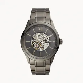 化石/Fossil 48MM Flynn Automatic Gunmetal Stainless Steel Watch BQ2384