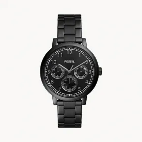 化石/Fossil Airlift Multifunction Black Stainless Steel Watch BQ2631