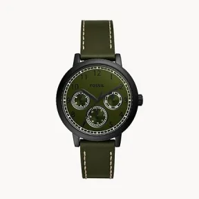 化石/Fossil Airlift Multifunction Green Leather Watch BQ2634