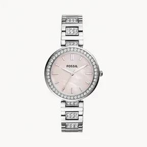 化石/Fossil Karli Three-Hand Stainless Steel Watch BQ3182