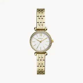 化石/Fossil Tillie Mini Three-Hand Gold-Tone Stainless Steel Watch BQ3503