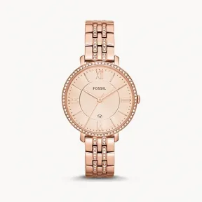 化石/Fossil Jacqueline Rose-Tone Stainless Steel Watch ES3546