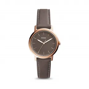 化石/Fossil Neely 三指针灰色真皮表带腕表 ES4339