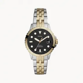 化石/Fossil FB-01 Three-Hand Date Two-Tone Stainless Steel Watch ES4745