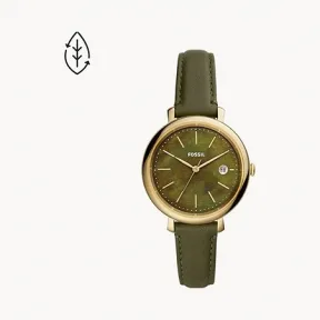 化石/Fossil Jacqueline Solar-Powered Olive Eco Leather Watch ES5122
