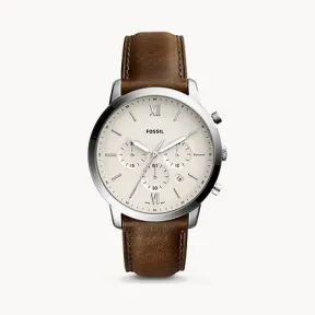 化石/Fossil Neutra Chronograph Brown Leather Watch FS5380