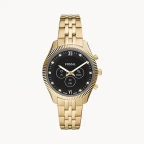 化石/Fossil Hybrid Smartwatch HR Scarlette Gold-Tone Stainless Steel FTW7045