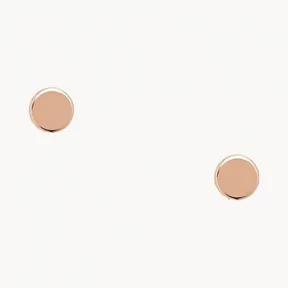 化石/Fossil Sadie Rose Gold-Tone Stainless Steel Round Stud Earring JF02397791