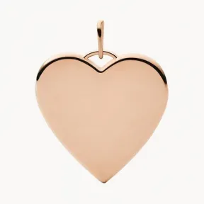 化石/Fossil Corra Oh So Charming Rose Gold-Tone Stainless Steel Heart Charm JF03477791