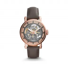 化石/Fossil Original Boyfriend 灰色皮革表带自动机械表 ME3089