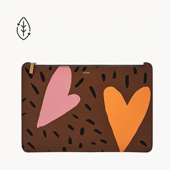 化石/Fossil Kier Printed Cactus Leather Pouch celebrating Valentine's Day SLG1523745