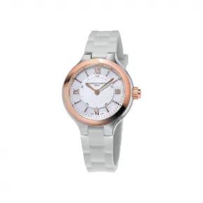 康斯登/Frederique Constant 传统型智能手表 34MM 抛光不锈钢双色 石英机芯 FC-281WH3ER2