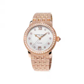 康斯登/Frederique Constant 世界心脏联盟 34MM 玫瑰镀金 自动机械机芯 FC-303WHF2PD4B3