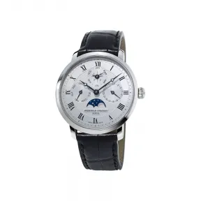康斯登/Frederique Constant 超薄万年历系列 42MM 抛光不锈钢 3 件式 自动机械机芯 FC-775MC4S6