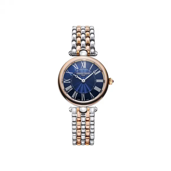 康斯登/Frederique Constant 百年典雅璀璨艺术腕表 30MM 不锈钢间玫瑰金色 石英机芯 FC-200MPN2AR2B