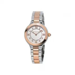 康斯登/Frederique Constant 百年典雅天悦腕表 28MM 不锈钢间玫瑰金色 石英机芯 FC-200WHD1ER32B