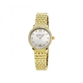 康斯登/Frederique Constant 超薄小款腕表 25MM 镀金不锈钢 石英机芯 FC-200WHDSD5B