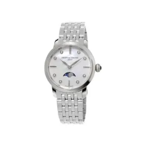 康斯登/Frederique Constant 超薄女装月相腕表 30MM 不锈钢 石英机芯 女表 FC-206MPWD1S6B