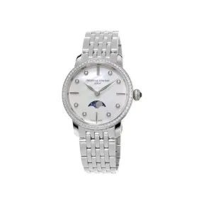 康斯登/Frederique Constant 超薄女装月相腕表 30MM 不锈钢 石英机芯 女表 FC-206MPWD1SD6B