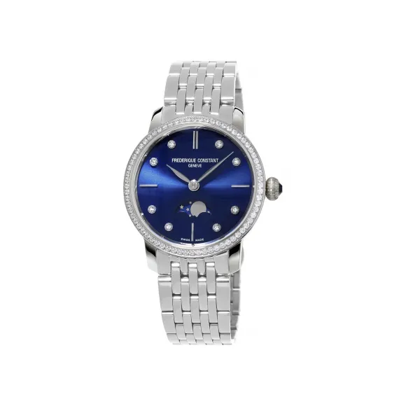 康斯登/Frederique Constant 超薄月相腕表 30MM 不锈钢 石英机芯 FC-206ND1SD26B