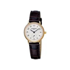 康斯登/Frederique Constant 超薄女装小秒针腕表 29MM 不锈钢镀金色 石英机芯 女表 FC-235AS1S5