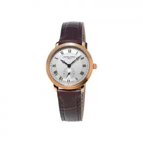 康斯登/Frederique Constant 超薄女装小秒针腕表 29MM 不锈钢镀玫瑰金色 石英机芯 女表 FC-235M1S4