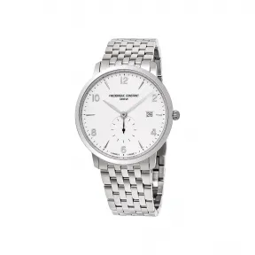康斯登/Frederique Constant 超薄男装腕表 38.4MM 拋光不锈钢 石英机芯 男表 FC-245SA5S6B