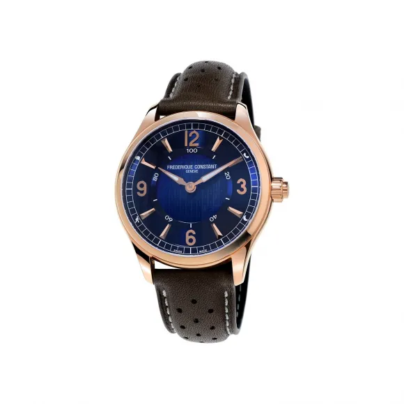 康斯登/Frederique Constant 传统瑞士制男装智能提示腕表 42MM 不锈钢镀玫瑰金色 石英机芯 男表 FC-282AN5B4