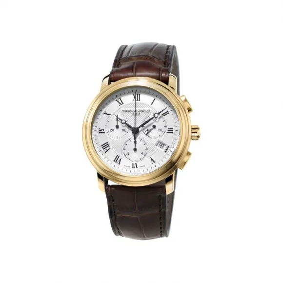 康斯登/Frederique Constant 百年典雅石英计时码表 40MM 不锈钢镀金色 石英机芯 FC-292MC4P5