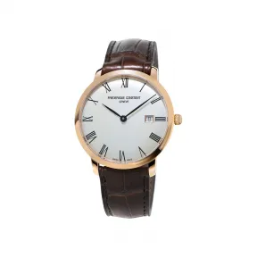 康斯登/Frederique Constant 超薄自动上链腕表 40MM 不锈钢镀玫瑰金色 自动机械机芯 FC-306MR4S4