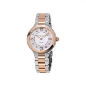 康斯登/Frederique Constant 百年典雅天悦自动上链腕表 33MM 不锈钢间玫瑰金色 自动机械机芯 FC-306WHD3ER2B