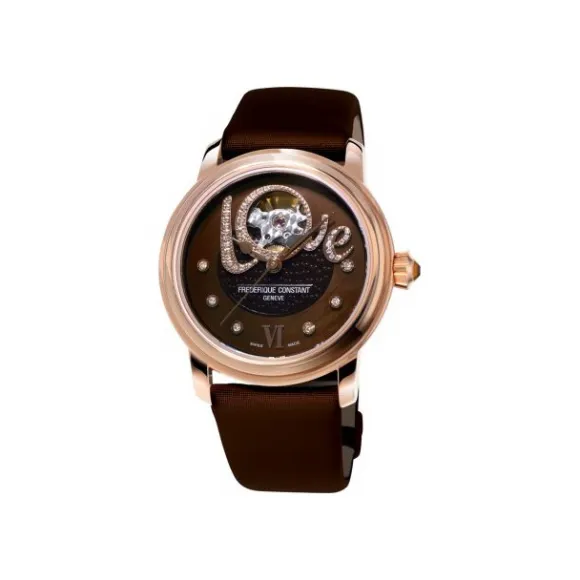 康斯登/Frederique Constant 心跳女装自动腕表 35MM 不锈钢镀玫瑰金色 自动机械机芯 女表 FC-310CLHB2P4