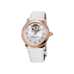 康斯登/Frederique Constant 心跳女装自动腕表 35MM 不锈钢镀玫瑰金色 自动机械机芯 女表 FC-310HBAD2P4
