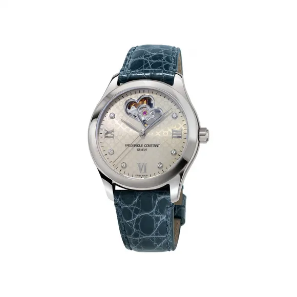 康斯登/Frederique Constant 双心跳女装自动腕表 36MM 镀玫瑰金不锈钢 自动机械机芯 女表 FC-310LGDHB3B6