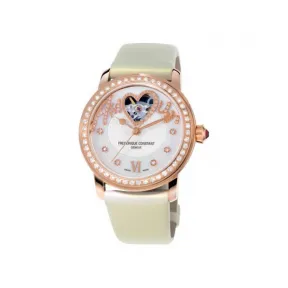 康斯登/Frederique Constant 心跳女装自动腕表 35MM 不锈钢镀玫瑰金色 自动机械机芯 女表 FC-310SQ2PD4