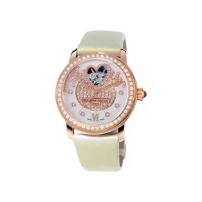 康斯登/Frederique Constant 心跳女装自动腕表 35MM 不锈钢镀玫瑰金色 自动机械机芯 女表 FC-310SQPV2PD4