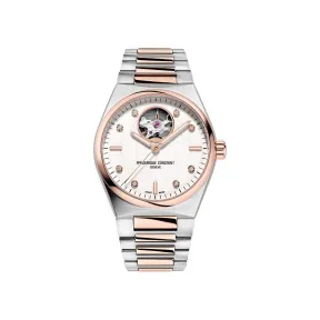 康斯登/Frederique Constant Highlife女装心跳自动腕表 34MM 不锈钢间玫瑰金色 自动机械机芯 女表 FC-310VD2NH2B