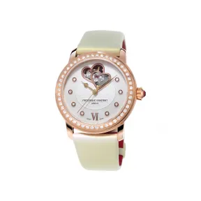 康斯登/Frederique Constant 世界心脏组织联会女装腕表 34MM 镀玫瑰金不锈钢 自动机械机芯 女表 FC-310WHF2PD4