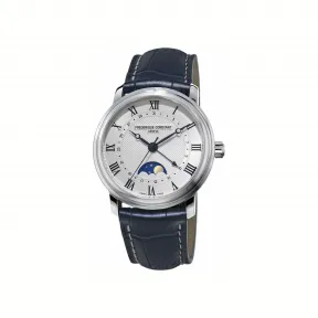 康斯登/Frederique Constant 百年典雅月相自动腕表 40MM 抛光不锈钢 自动机械机芯 FC-330MC4P6
